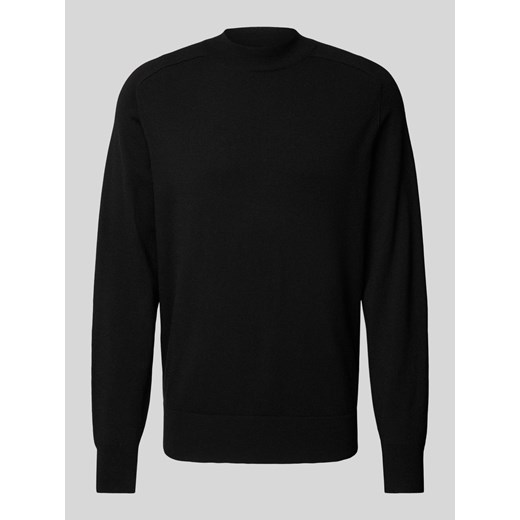 Sweter z dzianiny z detalem z logo ze sklepu Peek&Cloppenburg  w kategorii Swetry męskie - zdjęcie 174726915