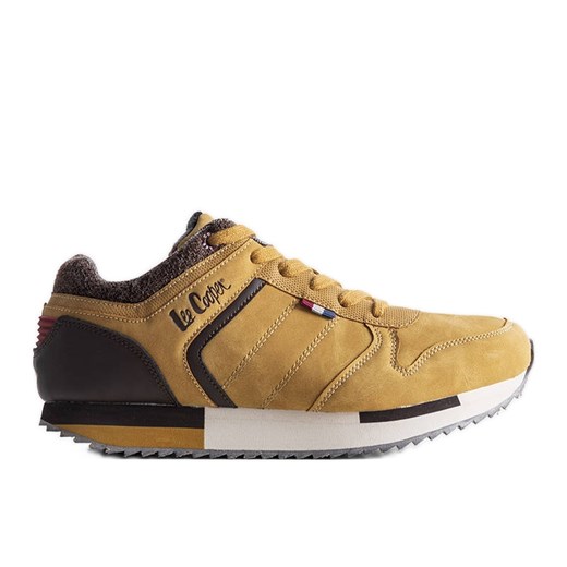 Lee Cooper Brązowe sneakersy LCJ-21-29-0643 ze sklepu ButyModne.pl w kategorii Buty sportowe męskie - zdjęcie 174727279