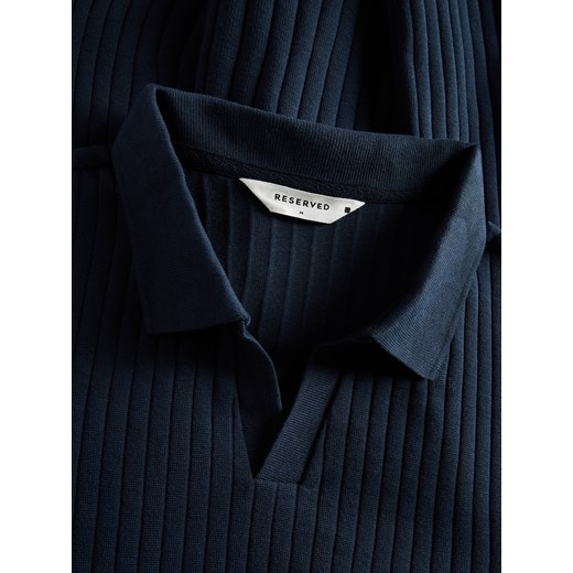 Reserved - Koszulka polo slim - granatowy Reserved XL Reserved