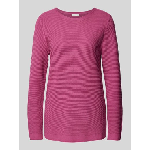 Sweter z dzianiny z okrągłym dekoltem ze sklepu Peek&Cloppenburg  w kategorii Swetry damskie - zdjęcie 174734369