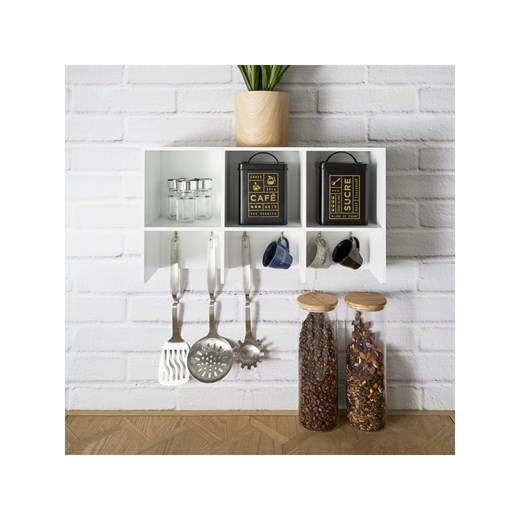 COOK CONCEPT Regał ścienny w kolorze białym - 55 x 31 x 15 cm ze sklepu Limango Polska w kategorii Regały i witryny - zdjęcie 174734439