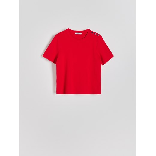Reserved - Sweter z krótkimi rękawami - czerwony Reserved M Reserved