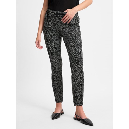 Cambio Spodnie - Ranee Kobiety czarny wzorzysty ze sklepu vangraaf w kategorii Spodnie damskie - zdjęcie 174736235