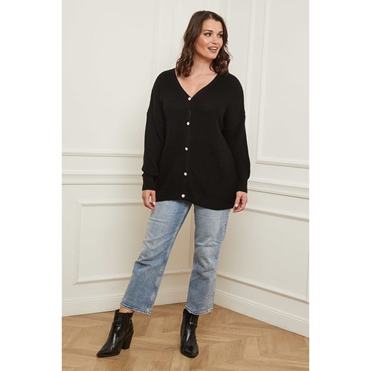 Curvy Lady Kardigan w kolorze czarnym ze sklepu Limango Polska w kategorii Swetry damskie - zdjęcie 174737146