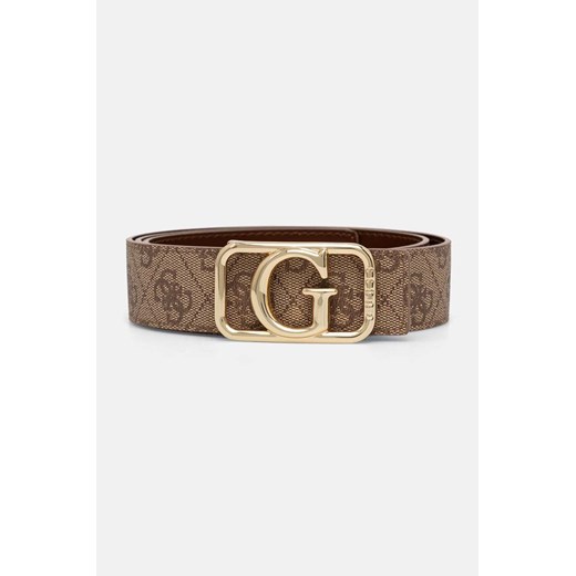 Guess pasek dwustronny MIETTA damski kolor brązowy BW9184 P4435 ze sklepu ANSWEAR.com w kategorii Paski damskie - zdjęcie 174738576