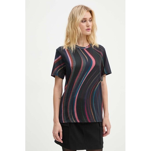 PS Paul Smith t-shirt bawełniany damski kolor czarny W2R.232V.NP4787 ze sklepu ANSWEAR.com w kategorii Bluzki damskie - zdjęcie 174738839