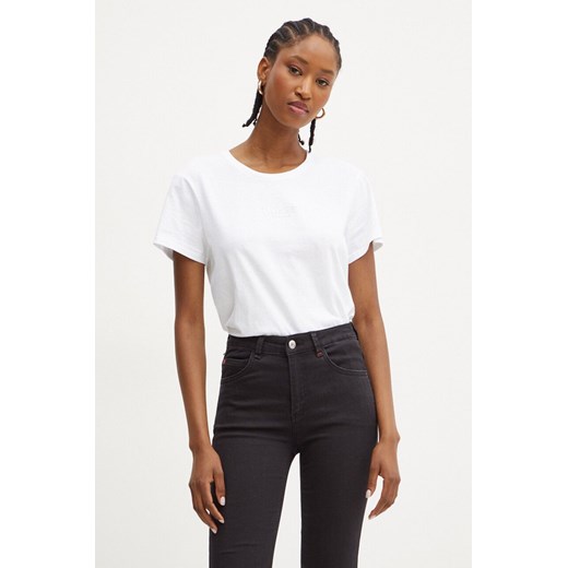 Twinset t-shirt bawełniany damski kolor biały 242TP2321 ze sklepu ANSWEAR.com w kategorii Bluzki damskie - zdjęcie 174738895
