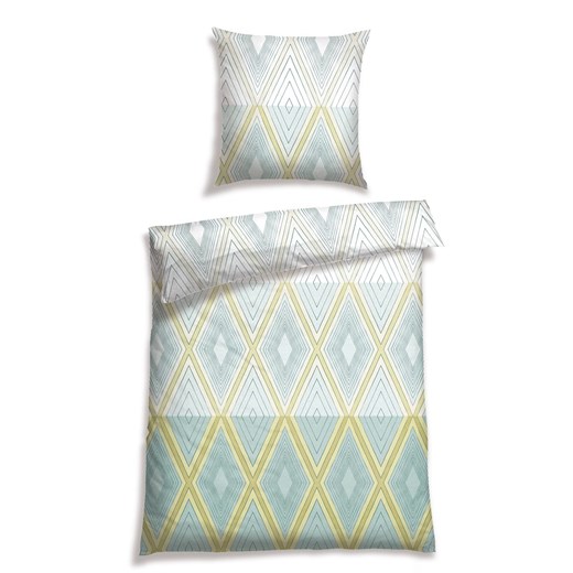 Schiesser Komplet pościeli renforcé &quot;Roji&quot; w kolorze błękitno-zielonym ze sklepu Limango Polska w kategorii Pościele - zdjęcie 174740107