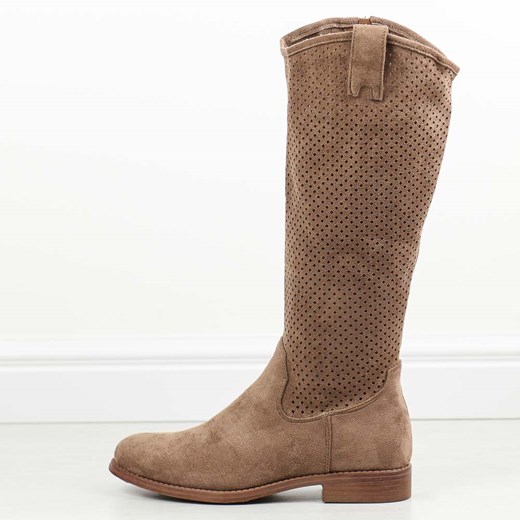 Kozaki damskie S.Barski casualowe z zamkiem 