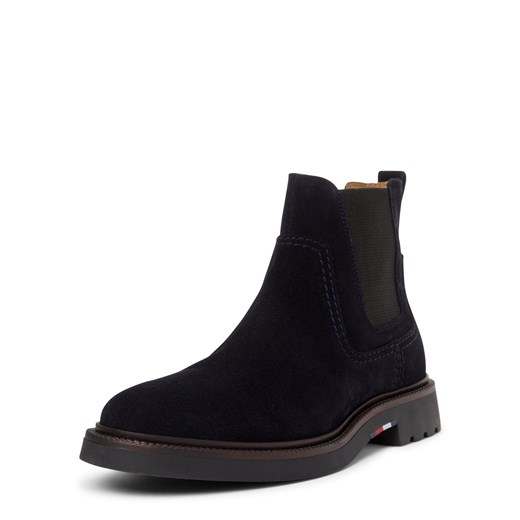 Tommy Hilfiger Buty Mężczyźni skóra granatowy jednolity ze sklepu vangraaf w kategorii Buty zimowe męskie - zdjęcie 174741525