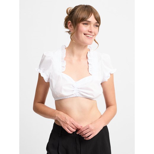 Krüger Dirndl Damska bluzka dirndl Kobiety biały jednolity - id: 723927-0001-00380 - marki Krüger Dirndl - 174741529 Krüger Dirndl Damska bluzka dirndl Kobiety biały jednolity ze sklepu vangraaf w kategorii Bluzki damskie - zdjęcie 174741529