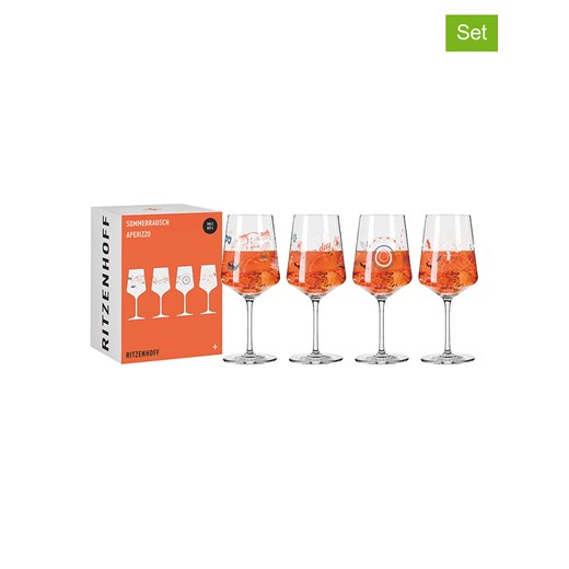 RITZENHOFF Kieliszki (4 szt.) w kolorze pomarańczowym do koktajli - 544 ml ze sklepu Limango Polska w kategorii Naczynia - zdjęcie 174746777