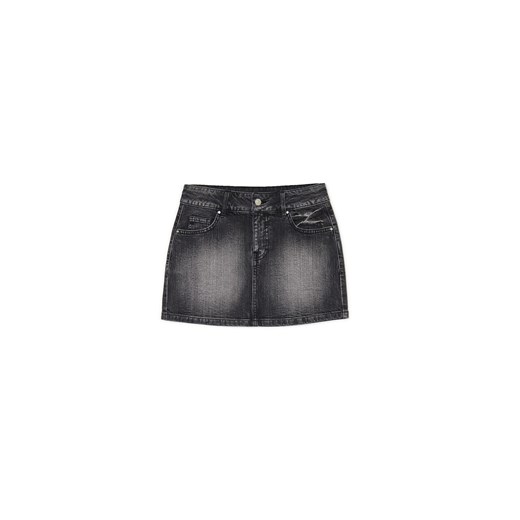 Cropp - Czarna jeansowa spódnica mini - czarny ze sklepu Cropp w kategorii Spódnice - zdjęcie 174747998