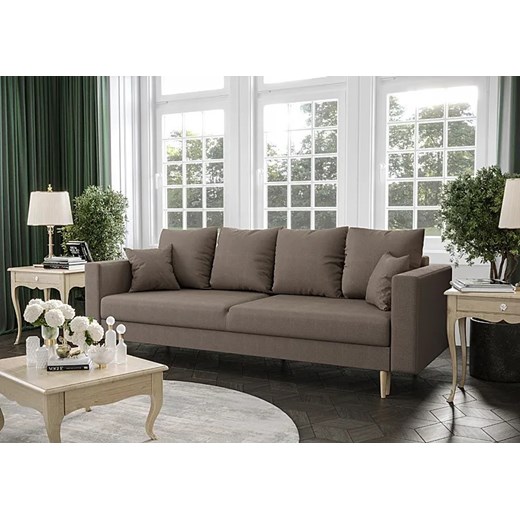 Jasnobrązowa sofa rozkładana - Diamante Elior One Size promocja Edinos.pl