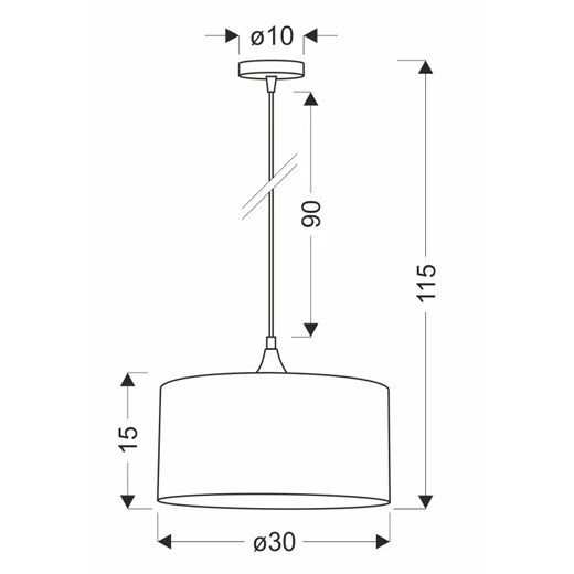 Szara nowoczesna lampa wisząca - D183-Qusti Lumes One Size Edinos.pl
