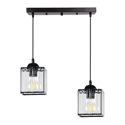 Nowoczesna czarna podwójna lampa wisząca - D192-Resi Lumes One Size Edinos.pl