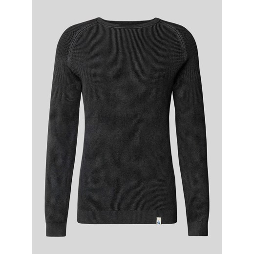 Sweter z dzianiny z prążkowanymi wykończeniami ze sklepu Peek&Cloppenburg  w kategorii Swetry męskie - zdjęcie 174749816