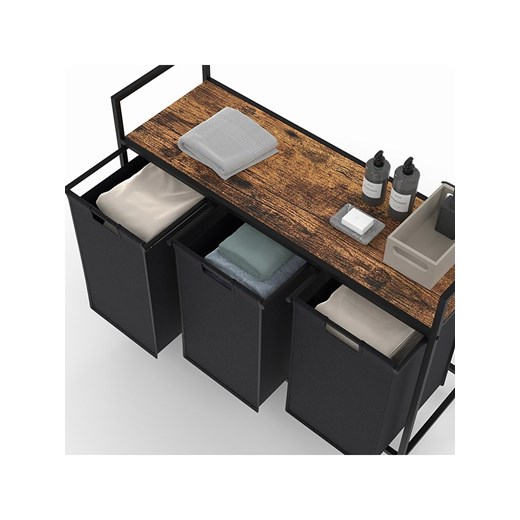 IDOMYA Essentials Kosz "Elize" w kolorze czarno-brązowym na pranie - Idomya Essentials onesize Limango Polska promocja