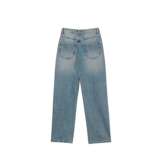 Cropp - Niebieskie jeansy straight petit - niebieski Cropp 36 Cropp