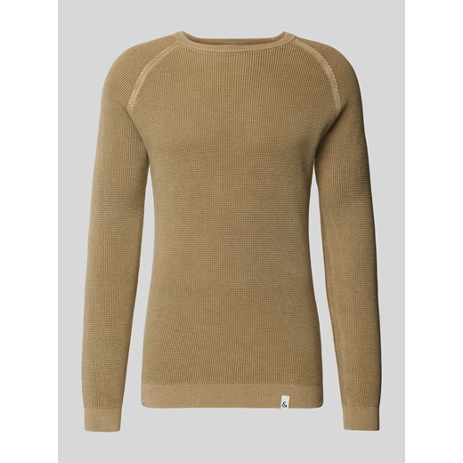 Sweter z dzianiny z prążkowanymi wykończeniami ze sklepu Peek&Cloppenburg  w kategorii Swetry męskie - zdjęcie 174758937