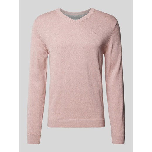 Sweter z dzianiny o kroju regular fit z dekoltem w serek ze sklepu Peek&Cloppenburg  w kategorii Swetry męskie - zdjęcie 174759158