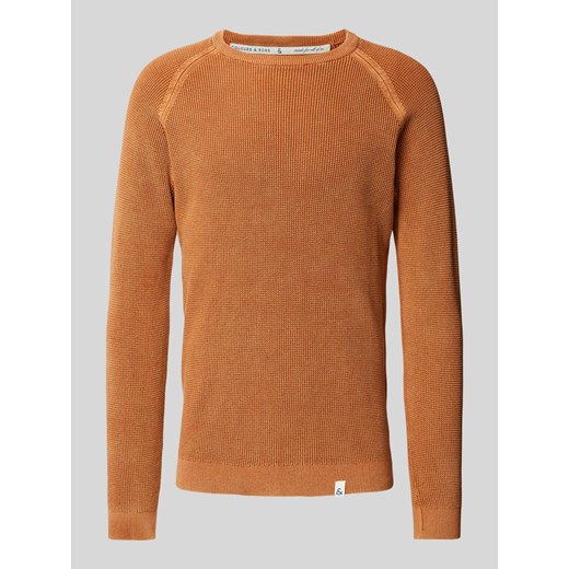 Sweter z dzianiny z detalami z logo ze sklepu Peek&Cloppenburg  w kategorii Swetry męskie - zdjęcie 174759198