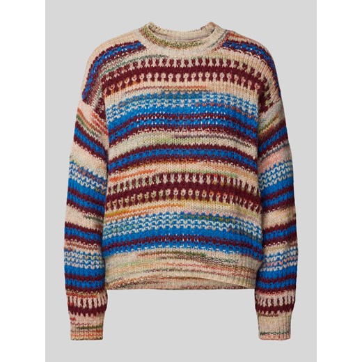 Sweter z dzianiny z okrągłym dekoltem ze sklepu Peek&Cloppenburg  w kategorii Swetry damskie - zdjęcie 174759239