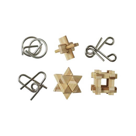 The Home Deco Kids Kuferek z zagadkami w kolorze srebrno-jasnobrązowym - 23 x 21,5 cm ze sklepu Limango Polska w kategorii Zabawki - zdjęcie 174762526