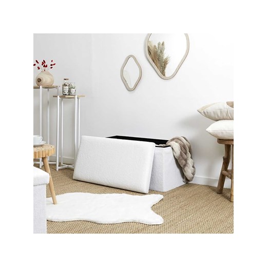 THE HOME DECO FACTORY Ławka w kolorze białym ze skrzynią - 76 x 38 x 38 cm ze sklepu Limango Polska w kategorii Meble - zdjęcie 174762528