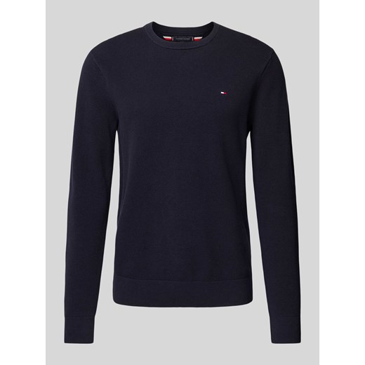 Sweter z dzianiny z okrągłym dekoltem ze sklepu Peek&Cloppenburg  w kategorii Swetry męskie - zdjęcie 174763476