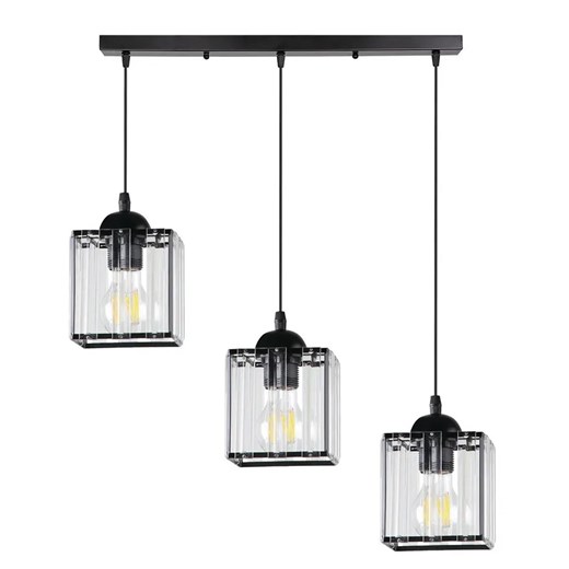 Czarna nowoczesna kryształowa lampa wisząca - 7X D193 C3-A87 ze sklepu Edinos.pl w kategorii Lampy wiszące - zdjęcie 174766839
