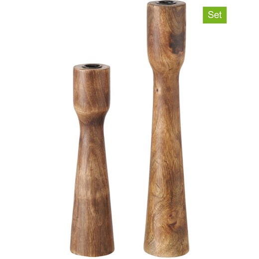 Boltze Świeczniki (2 szt.) &quot;Caldeas&quot; w kolorze brązowym ze sklepu Limango Polska w kategorii Świeczniki - zdjęcie 174769017