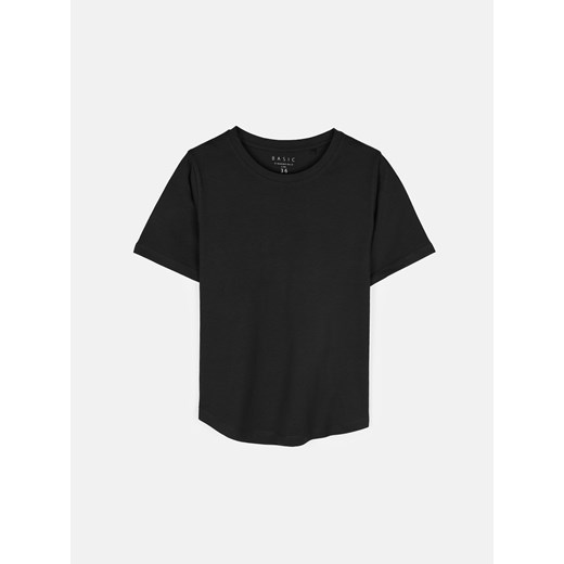 GATE T-shirt basic z bawełny z okrągłym dołem 34 ze sklepu gateshop w kategorii Bluzki damskie - zdjęcie 174771795