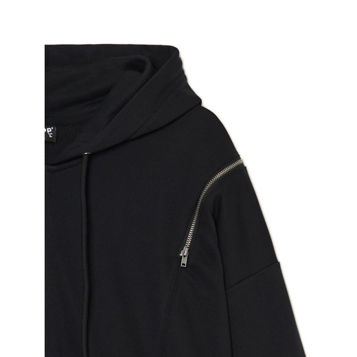 Cropp - Bluza z zamkami przy rękawach - czarny Cropp XS Cropp