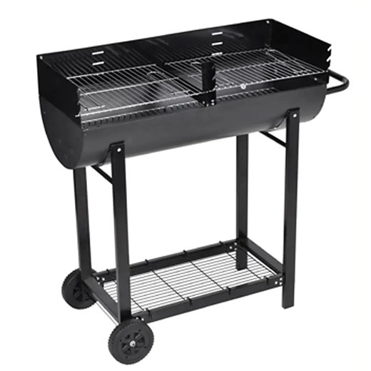 Stalowy grill na kółkach z podwójnym rusztem C3-H93 ze sklepu Edinos.pl w kategorii Ogród i taras - zdjęcie 174773918