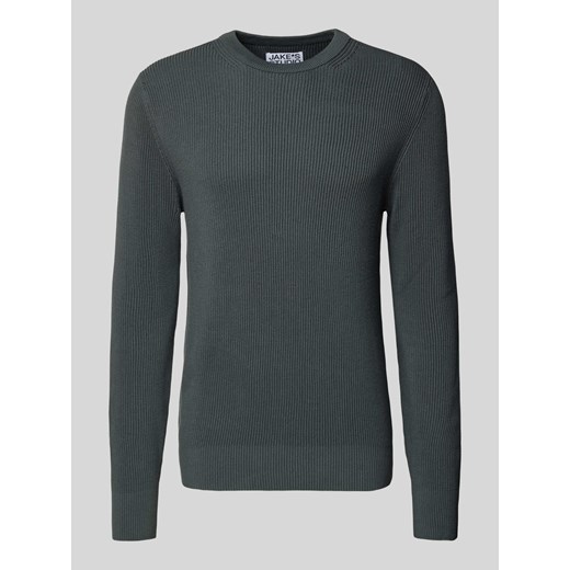 Sweter z dzianiny z okrągłym dekoltem ze sklepu Peek&Cloppenburg  w kategorii Swetry męskie - zdjęcie 174775236