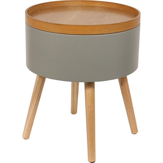 THE HOME DECO FACTORY Stolik w kolorze szaro-jasnobrązowym - wys. 49 x Ø 38 cm ze sklepu Limango Polska w kategorii Stoliki kawowe - zdjęcie 174776967