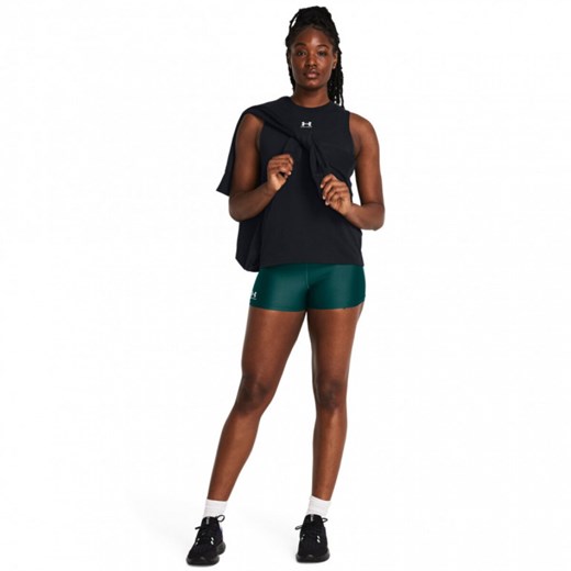 Damskie legginsy krótkie treningowe Under Armour UA HG Shorty - zielone ze sklepu Sportstylestory.com w kategorii Szorty - zdjęcie 174777097