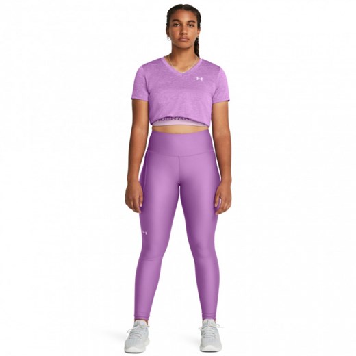 Damskie legginsy treningowe Under Armour Tech HiRise Legging - fioletowe ze sklepu Sportstylestory.com w kategorii Spodnie damskie - zdjęcie 174777177