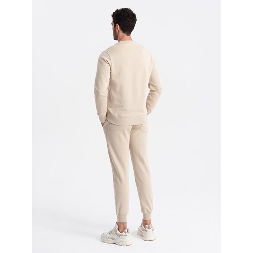 Komplet męski dresowy bluza + spodnie joggery – popielaty V1 Z79 M ombre