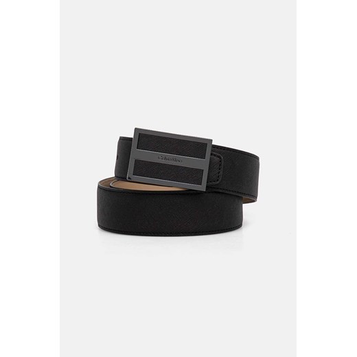 Calvin Klein pasek męski kolor czarny K50K512334 ze sklepu ANSWEAR.com w kategorii Paski męskie - zdjęcie 174779849