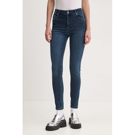 Karl Lagerfeld Jeans jeansy damskie kolor granatowy 246J1101 ze sklepu ANSWEAR.com w kategorii Jeansy damskie - zdjęcie 174780008