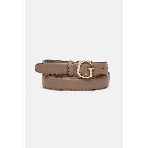 Guess pasek skórzany damski kolor beżowy BW9118 P4230 ze sklepu ANSWEAR.com w kategorii Paski damskie - zdjęcie 174780137