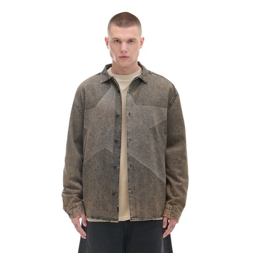 Cropp - Jeansowa koszula vintage - szary ze sklepu Cropp w kategorii Koszule męskie - zdjęcie 174781456
