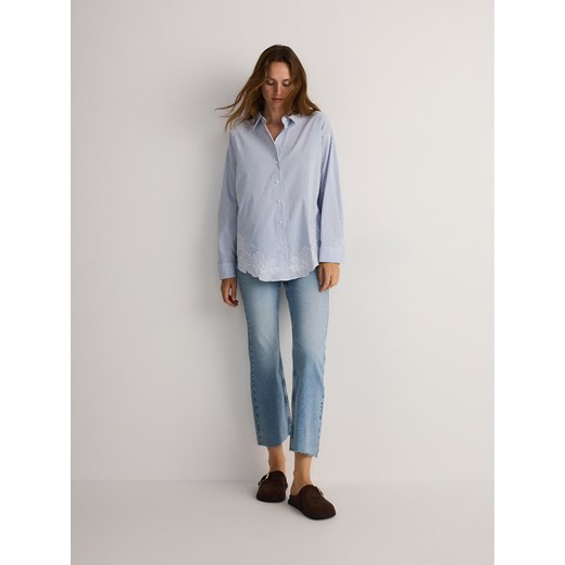 Reserved - Jeansy mini flare z wysokim stanem - niebieski Reserved 36 Reserved