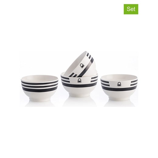 Benetton Miski (4 szt.) w kolorze biało-czarnym - 650 ml ze sklepu Limango Polska w kategorii Miski - zdjęcie 174783015