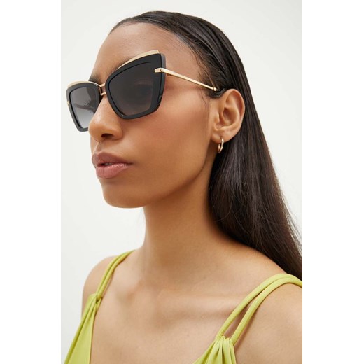 Dolce &amp; Gabbana okulary przeciwsłoneczne damskie kolor czarny ze sklepu ANSWEAR.com w kategorii Okulary przeciwsłoneczne damskie - zdjęcie 174784315