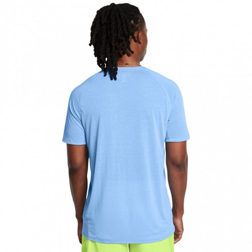 Męska koszulka do biegania Under Armour UA Trail Run Shortsleeve - niebieska ze sklepu Sportstylestory.com w kategorii T-shirty męskie - zdjęcie 174787268