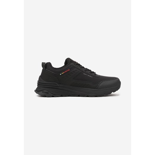 Czarne Płaskie Buty Sportowe Sneakersy ze Sznurowaniem i Napisem Terelena ze sklepu born2be.pl w kategorii Buty sportowe męskie - zdjęcie 174787488