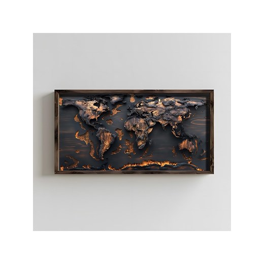 HanahHome Druk artystyczny w kolorze brązowo-czarnym w ramce - 120 x 60 cm Hanahhome onesize Limango Polska okazyjna cena